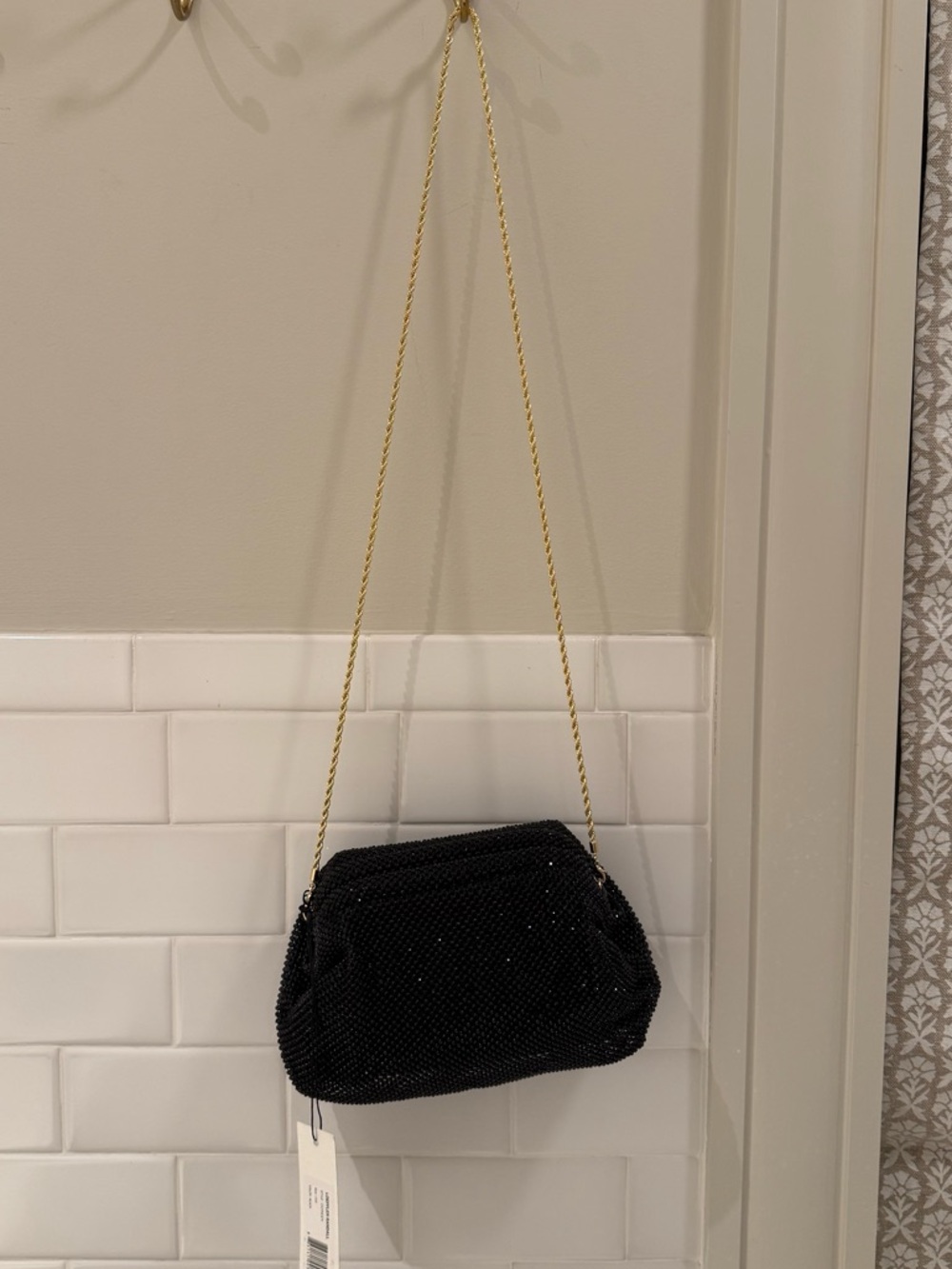 Loeffler Randall. Doreen Clutch with Crossbody Strap. Black. NWT. - Picture 5 of 9